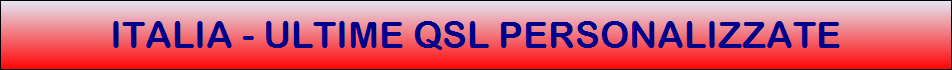 ITALIA -  QSL PERSONALIZZATE
